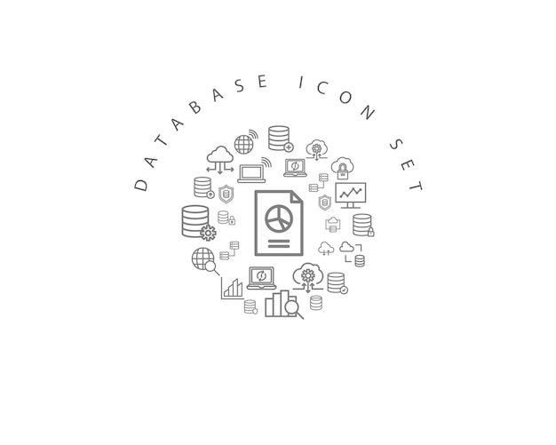 Database icon set design