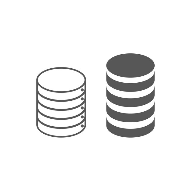 Database icon set vector illustratie eps 10 stock beeld