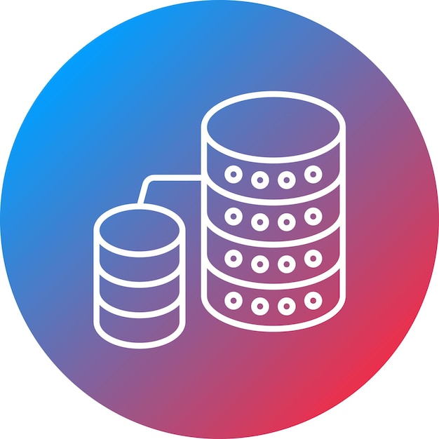 Database icon vector image Can be used for Networking and Data Sharing