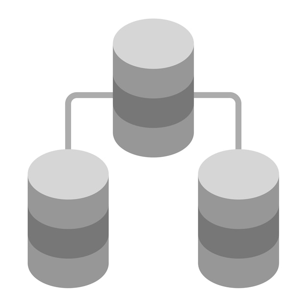 データベースアイコンのベクトル画像はウェブホスティングに使用できます