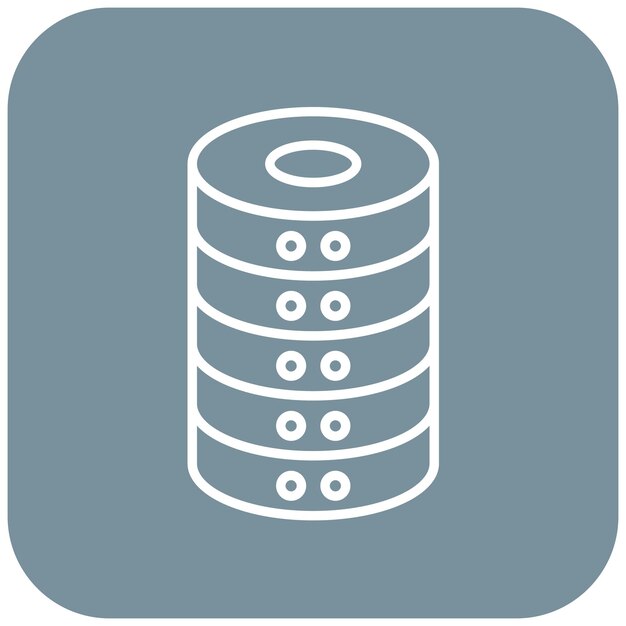 Database icoon vector afbeelding Kan worden gebruikt voor gebruikersinterface