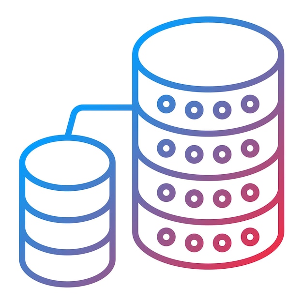 Database icoon vector afbeelding Kan worden gebruikt voor netwerken en het delen van gegevens
