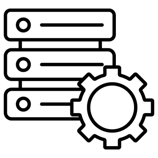 Database-instellingen Vector-illustratie