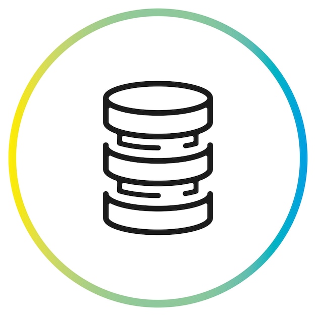 database line icon vector