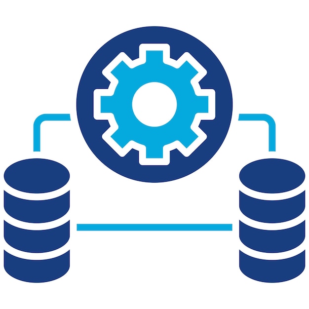 Immagine vettoriale dell'icona di gestione del database può essere utilizzata per l'hosting web