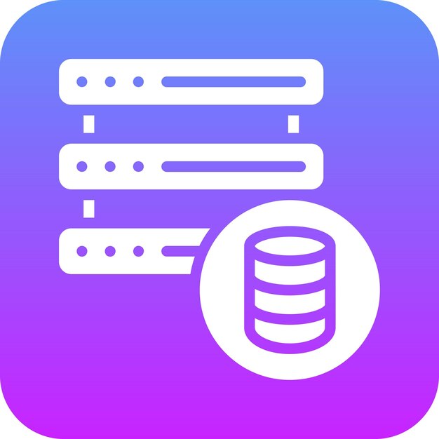Database Netwerkvector icoontje illustratie van Web Hosting icoonset
