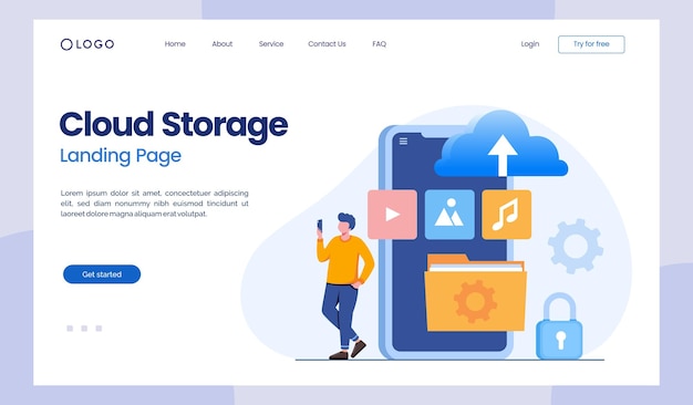 Database protection concept data center file management cloud storage technology flat illustration vector