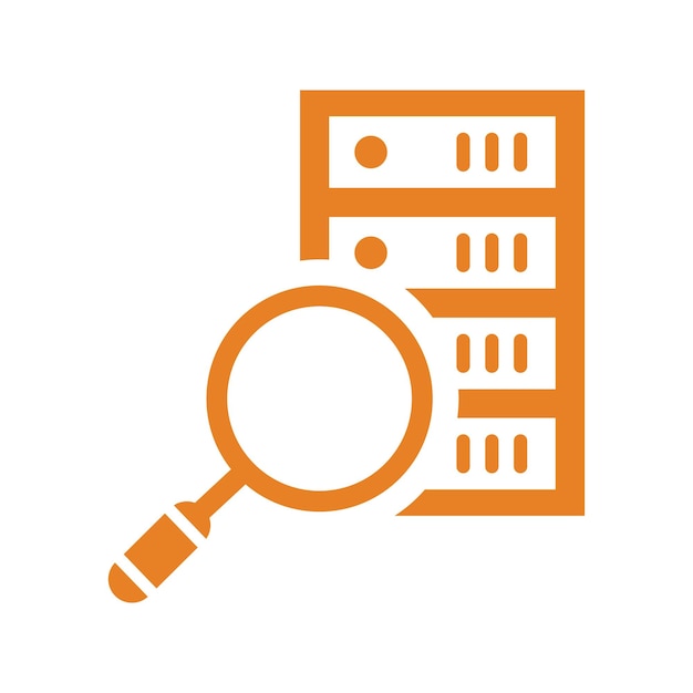 Database search icon Orange version