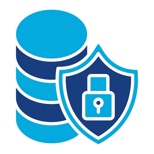 Database Security Duotone Illustration