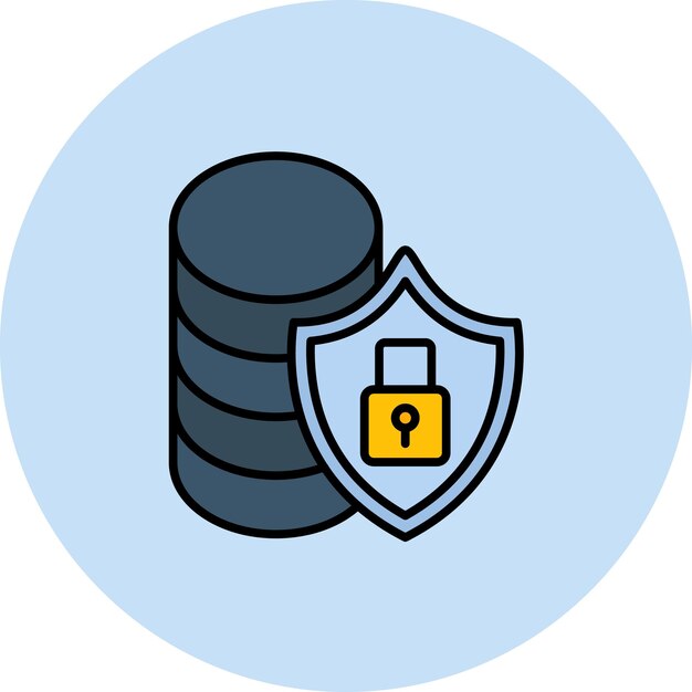 Database Security Flat Illustration