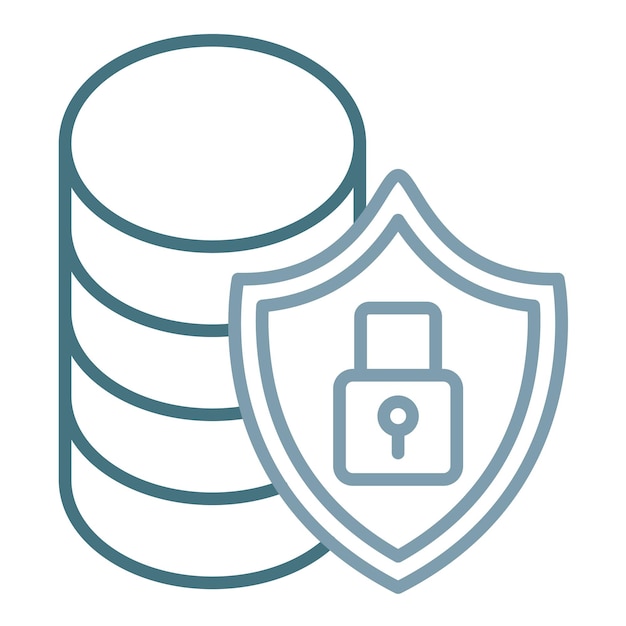 Database Security Flat Illustration