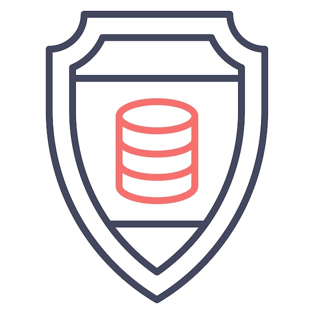 Database Security Vector Illustration Style