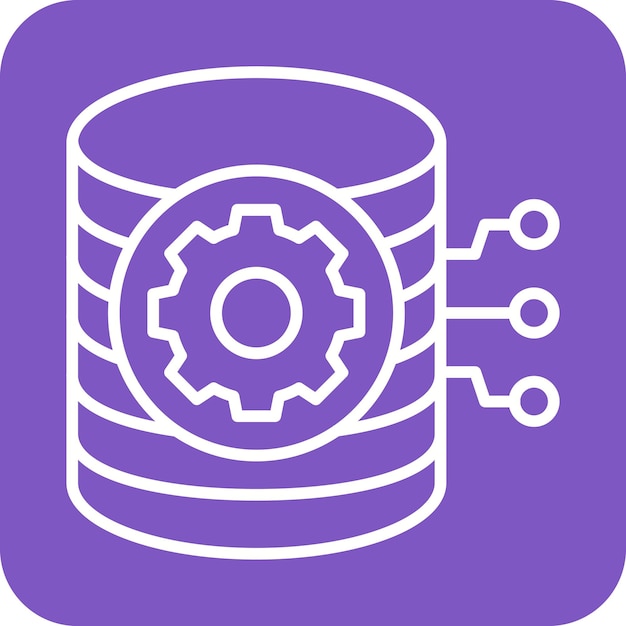 Database Settings vector icoon Kan worden gebruikt voor Web Hosting iconset