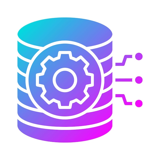 Database Settings vector icoon Kan worden gebruikt voor Web Hosting iconset