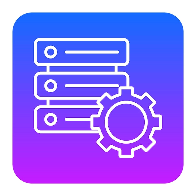データベース設定ベクトルイラスト