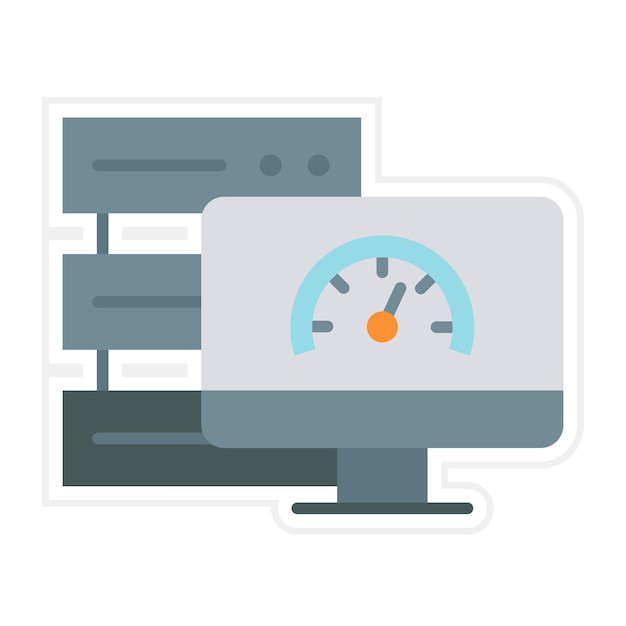 database speed flat illustration