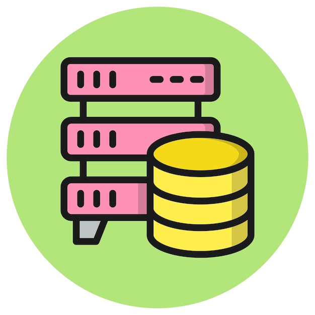 Database Storage Vector Icon Design Illustratie