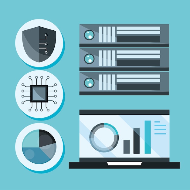 Vector database technology icons