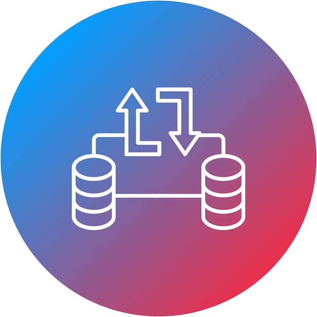 データベースアイコンベクトル画像の転送 Web ホスティングに使用できます