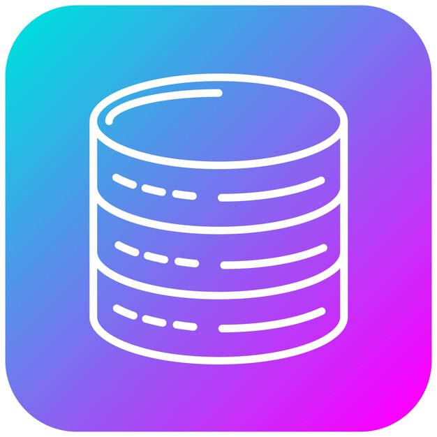 Database vector icoontje Kan worden gebruikt voor Web Marketing icoonset