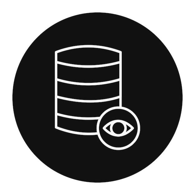 Database Vision Vector Illustration