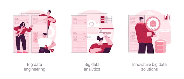 Databasetechnologie abstract concept vectorillustraties