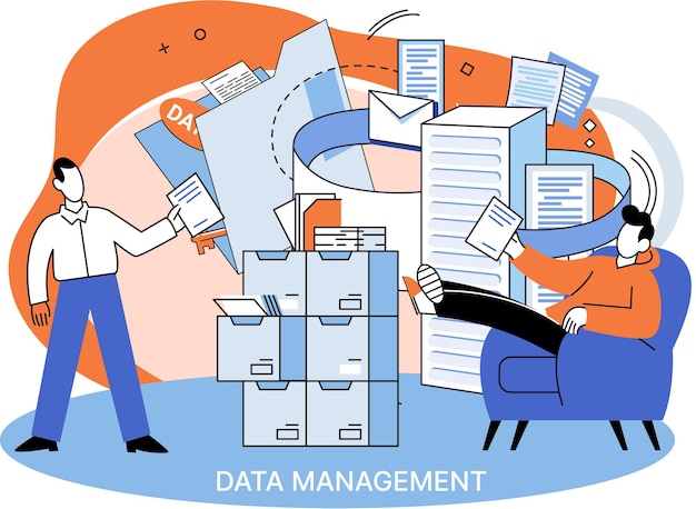 Datamanagement metafoor privacy mediacenter zakelijke bescherming rationele opslag van informatie digitale privacy efficiënte datamanager kosteneffectieve veilige organisatie opslag en gebruik van data