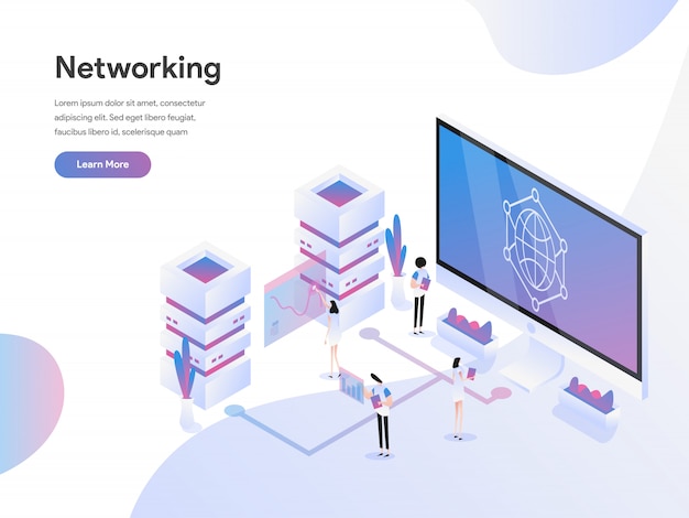 Datanetwerk isometrische illustratie concept