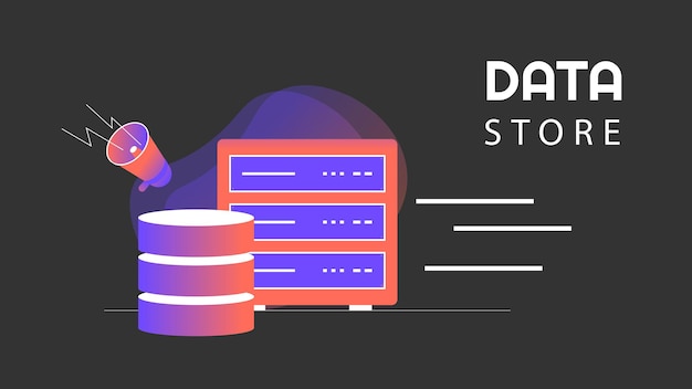 Vector dataopslag vectorillustratie