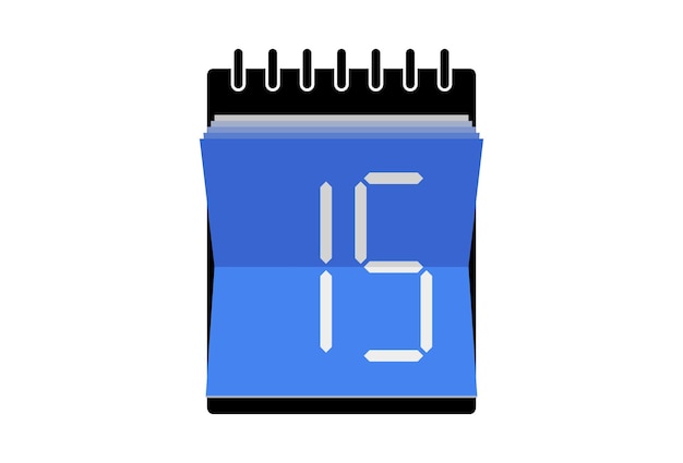 Date 15 Simple Calendar Flat calendar icon Date or event reminder sign