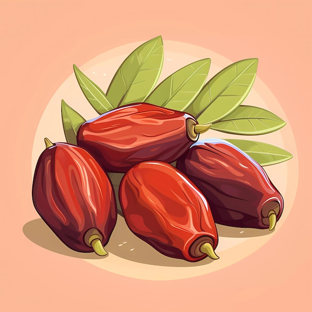 Vector date fruit