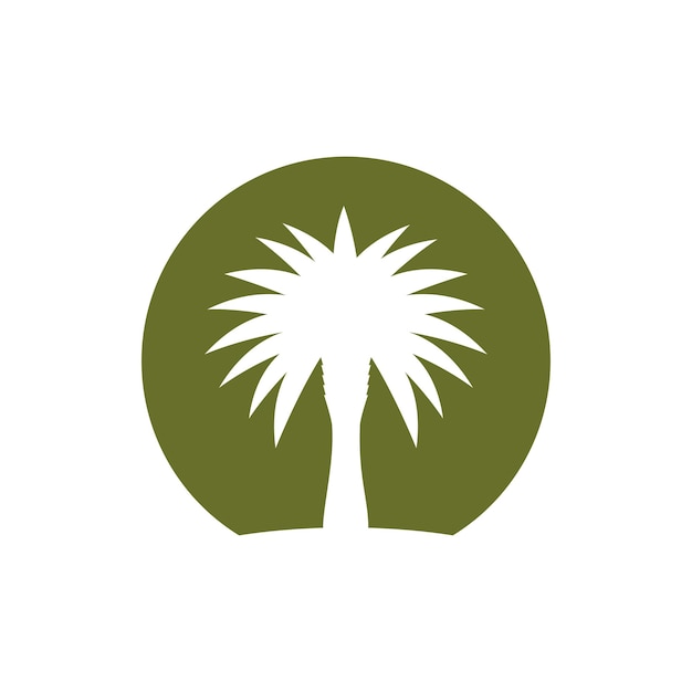 Date tree palm logo