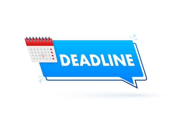 Dates and deadlines banner computer with calendar vector illustration