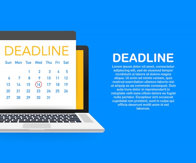 Vector dates and deadlines template