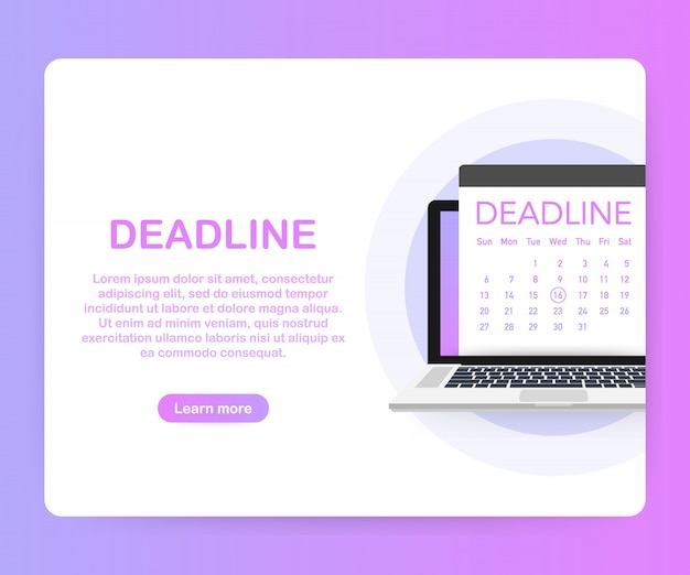 Vector dates and deadlines template