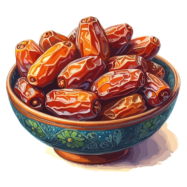 Dates fruit watercolor