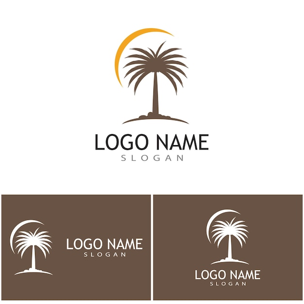 Dates tree Logo Template vector symbol design