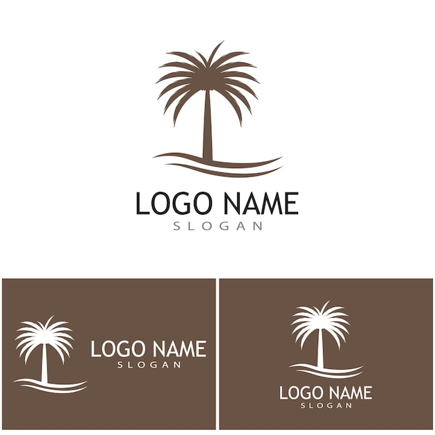 Dates tree Logo Template vector symbol design