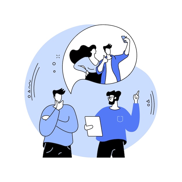 デート コーチ分離漫画ベクトル イラスト