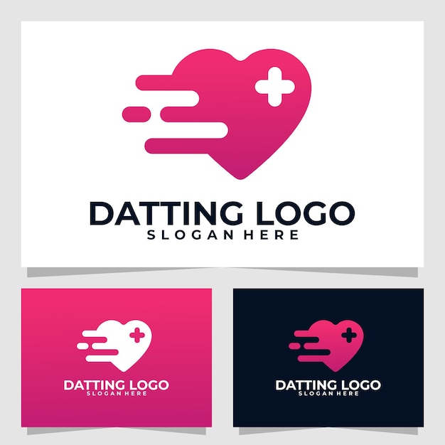 Dating love logo vector design template