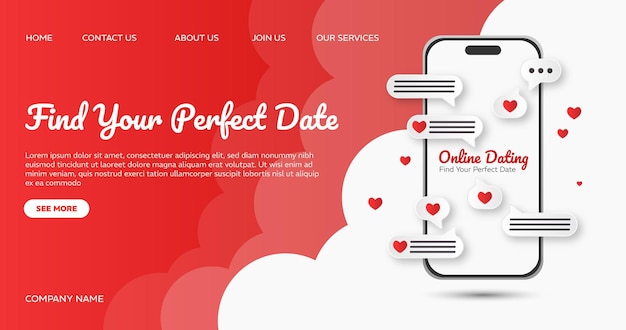 dating website homepage template
