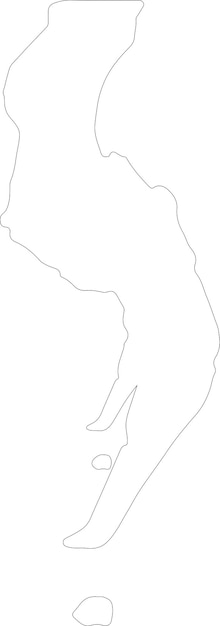 Vector davao del sur philippines outline map