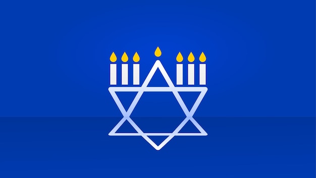 David star hanukkah candle background