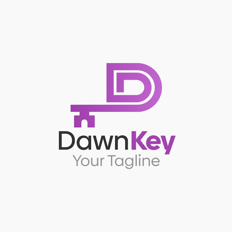 वेक्टर dawn key logo vector template design good for business start up agency and organization
