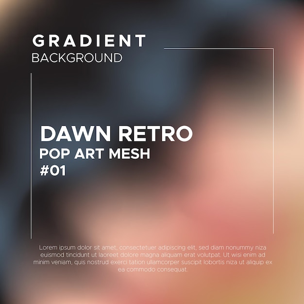 Dawn Retro Pop Art Gradient Mesh Background