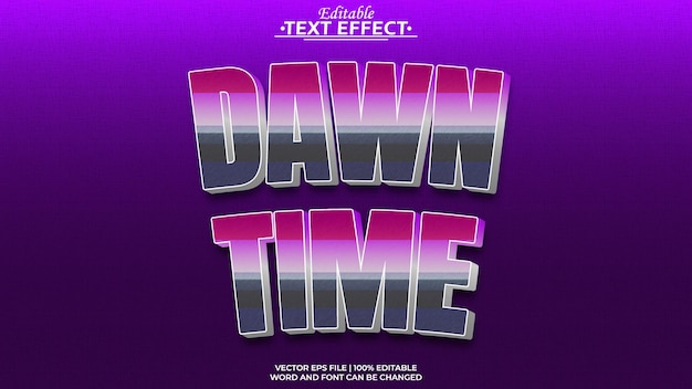 Dawn time text effect