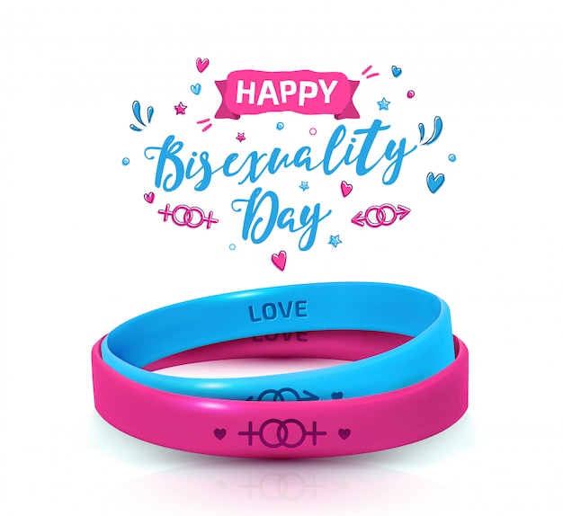 Vector day of bisexuality and international day for tolerance to lgbt