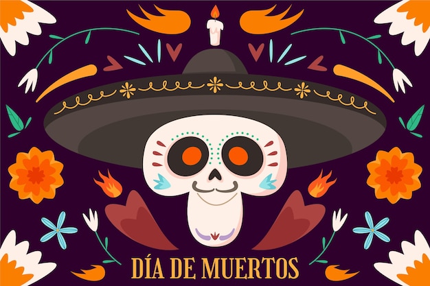 Vector day of the dead background style