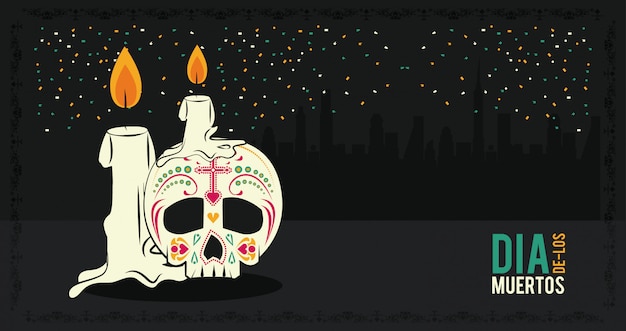 Vector day of the dead banner