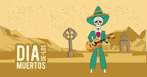 Vector day of the dead banner